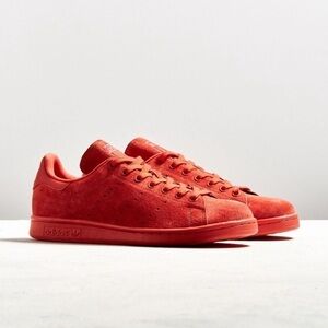 Adidas Men’s Red Suede Stan Smith in Size 6